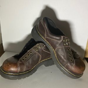 Brown Made in England Doc Martens Industrial